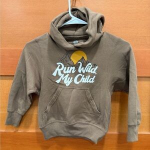 Brown Kids Hoodie - Run Wild, My Child